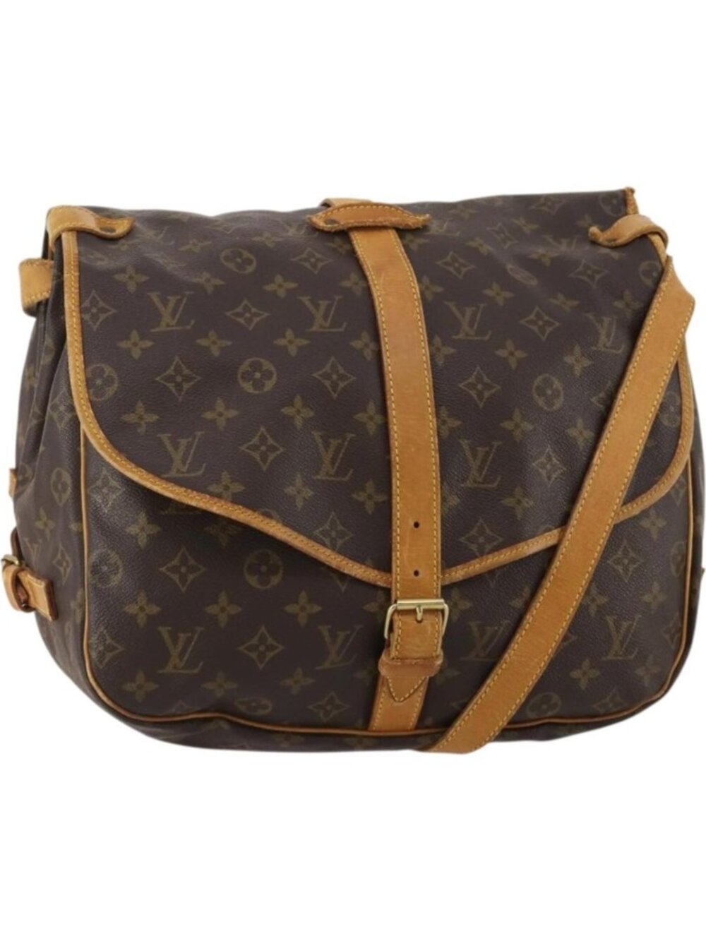 LOUIS VUITTON Monogram Saumur 35 Shoulder Bag M42254
